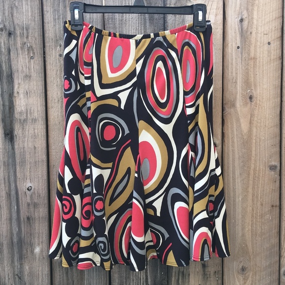 Retro Print Flared Skirt | S.L.B. - Picture 4 of 5